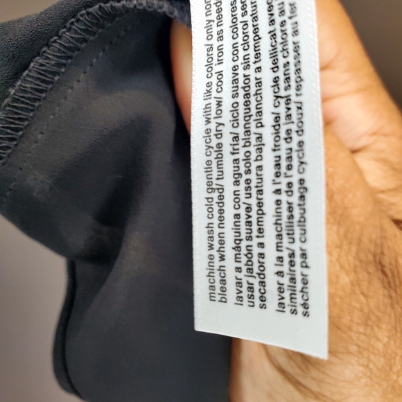 Eloquii Black Flutter Sleeve Blouse With Tie Detail Size 18 - Picture 10 of 11